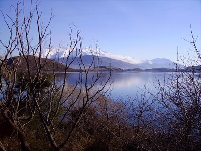 Lake mountains calm