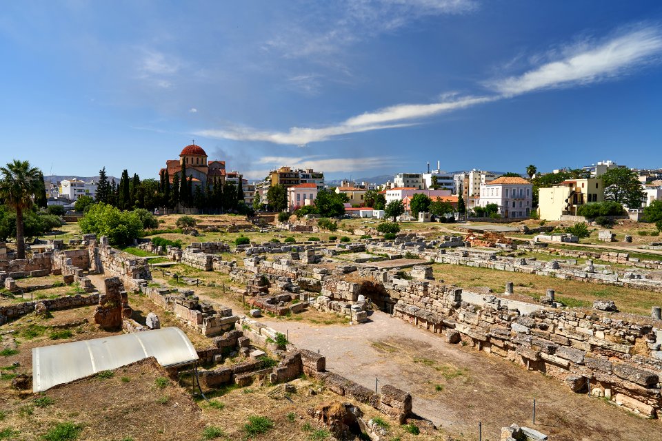 Kerameikos Cemetery from Melidone Street on June 19, 2020