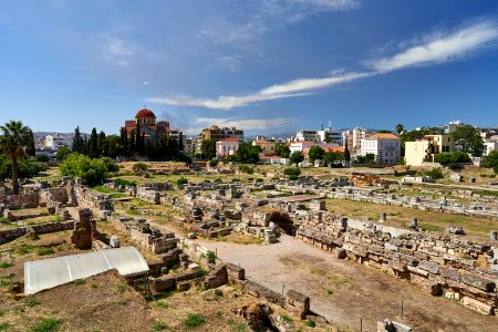 Kerameikos Cemetery from Melidone Street on June 19, 2020