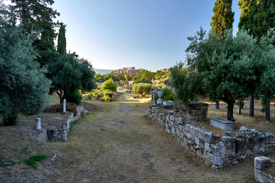 Kerameikos Cemetery and the Acropolis on July 21, 2019