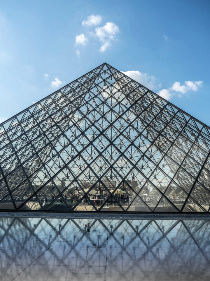 Glass pyramid museum paris