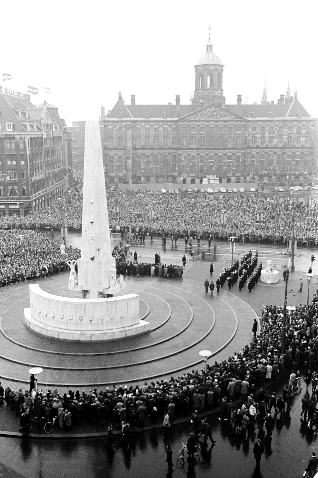 Kennedyherdenking op de Dam. Overzicht herdenkingsplechtigheid, Bestanddeelnr 915-7728