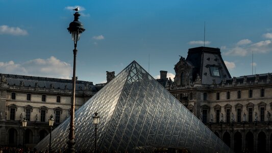 Glass pyramid museum paris photo