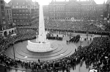 Kennedyherdenking op de Dam. Overzicht herdenkingsplechtigheid, Bestanddeelnr 915-7729