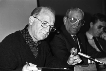 Kees Rijvers met naast zich Jaap van Praag, Bestanddeelnr 931-7313