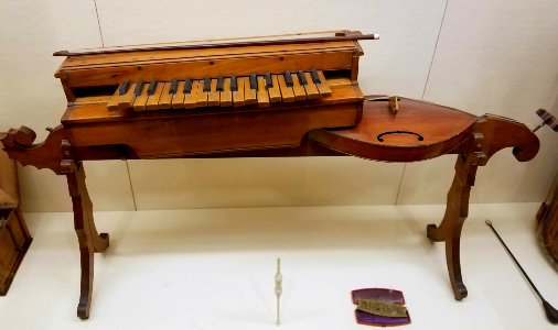 Keyed monochord (monocorde a clavier), Marie Joseph Nicolas Poussot, Paris, France, c. 1890, beech, spruce - Casadesus Collection of Historic Musical Instruments - Boston Symphony Orchestra - 20180113 192146