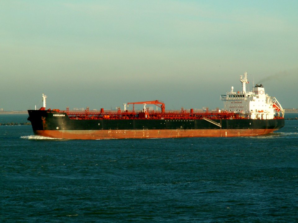 Kermaria - IMO 9302669 leaving Port of Rotterdam, Holland 29-Jan-2006