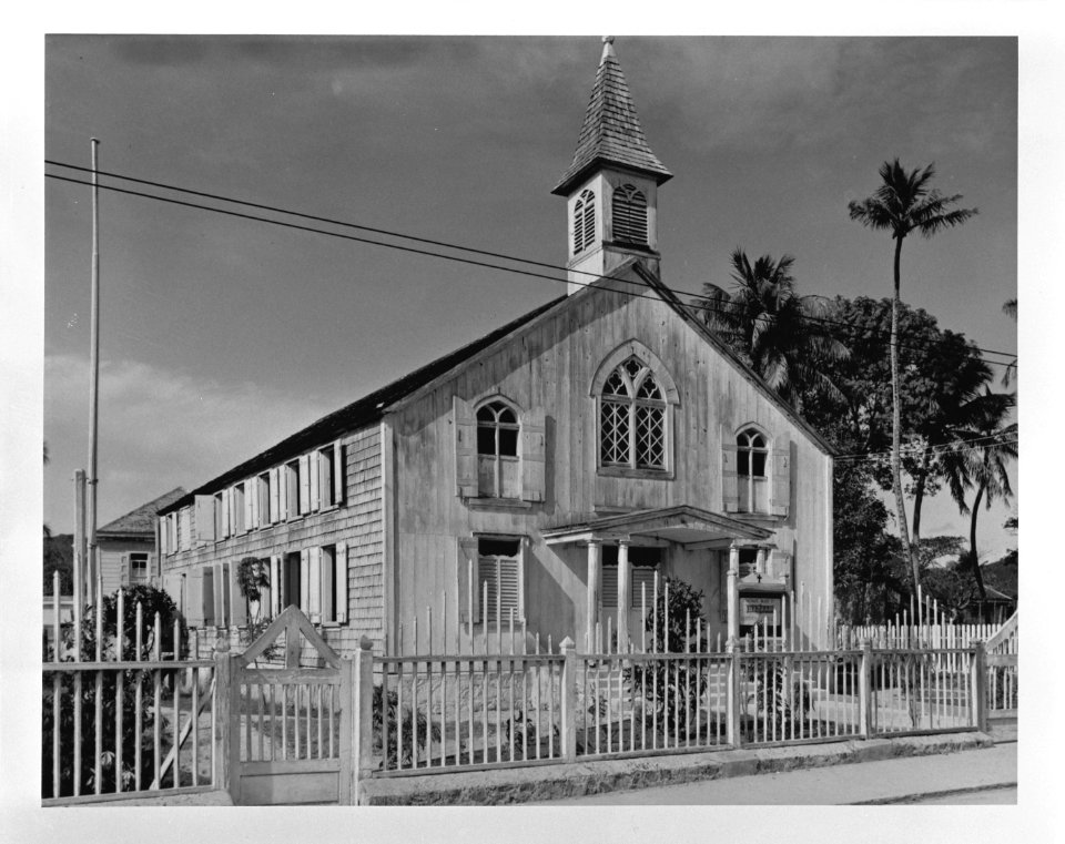 Kerk in Philipsburg, de hoofdstad van St. Maarten, Bestanddeelnr 935-1269