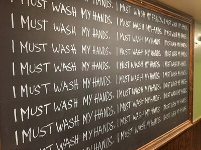 Repeat wash hands