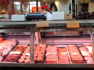 Sausage butchery hot dog photo
