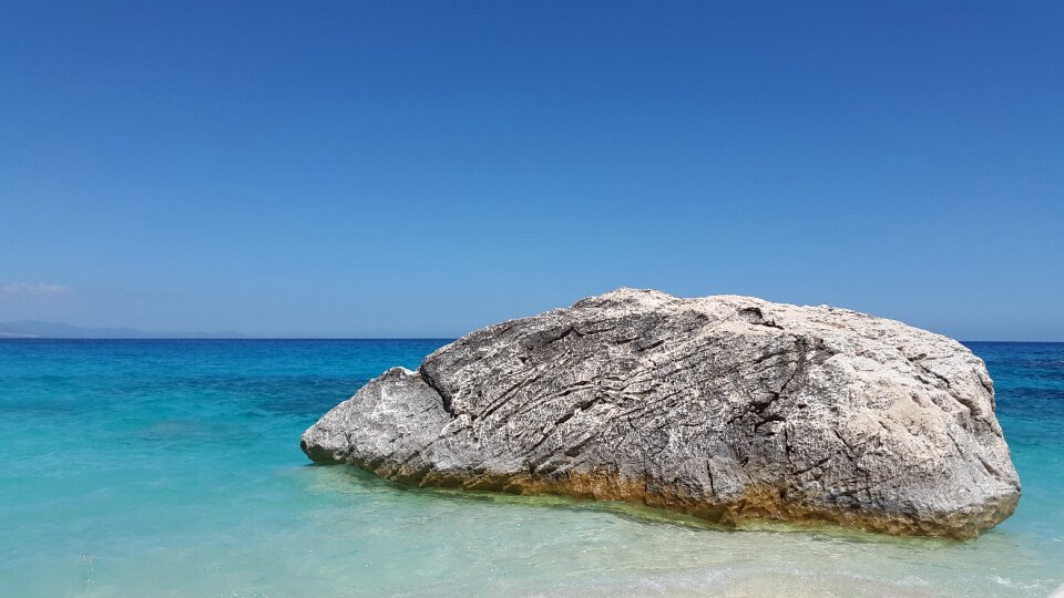 Blue beach coast photo