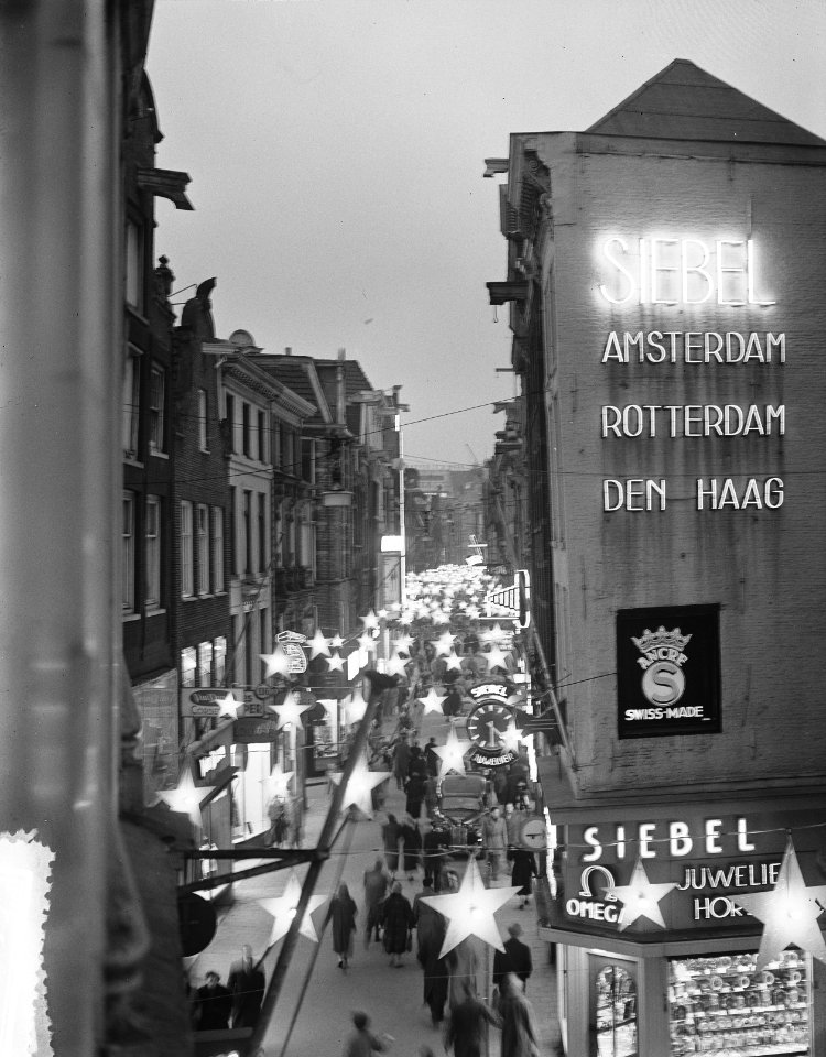Kerstverlichting Kalverstraat Amsterdam, Bestanddeelnr 906-8859