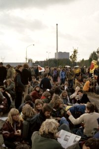 Kerncentrale Dodewaard beveiligd met prikkeldraad i.v.m. aangekondigde blokkade, Bestanddeelnr 253-8472