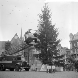 Kerstboom op de Dam door het Leger des Heils geplaatst, Bestanddeelnr 915-8451