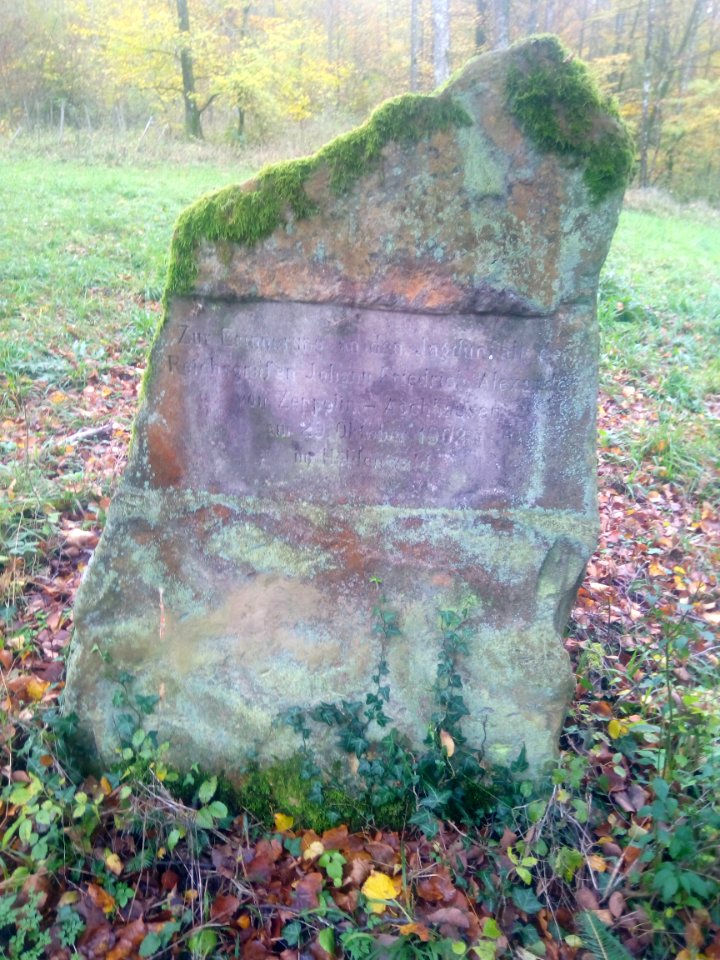 Kleindenkmal Jagdunfall Graf von Zeppelin