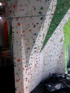 Kletterwand in der Nordwandhalle der IBA