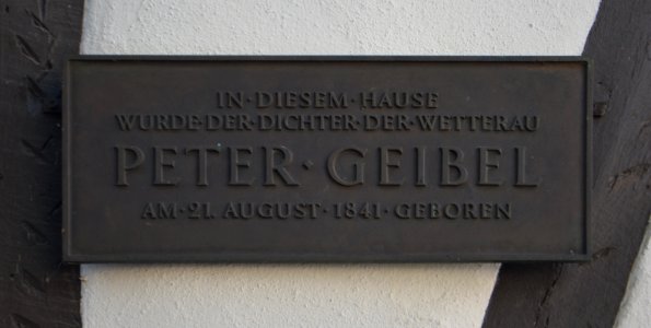 Klein-Karben, An der Treppe 8, Tafel
