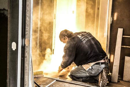 Man worker welder