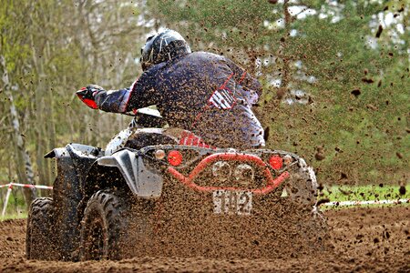 All-terrain vehicle cross race photo