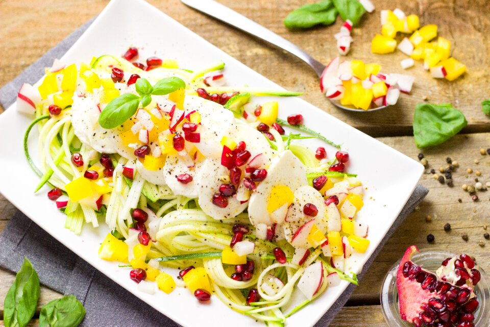 Vegetables pomegranate salad