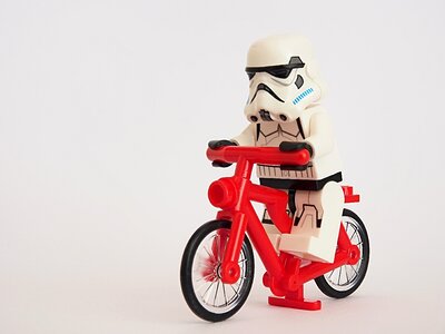 Cyclist cycling star wars