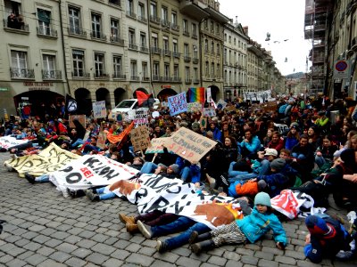 Klimastreikdemo Bern Kramgasse