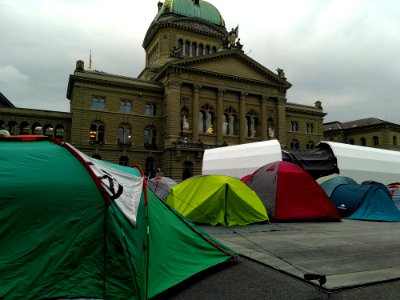 Klimastreik Besetzung Bundesplatz Bern 05