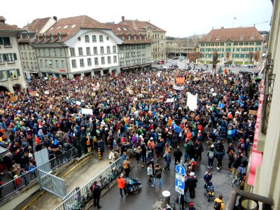Klimastreikdemo Bern Waisenhausplatz
