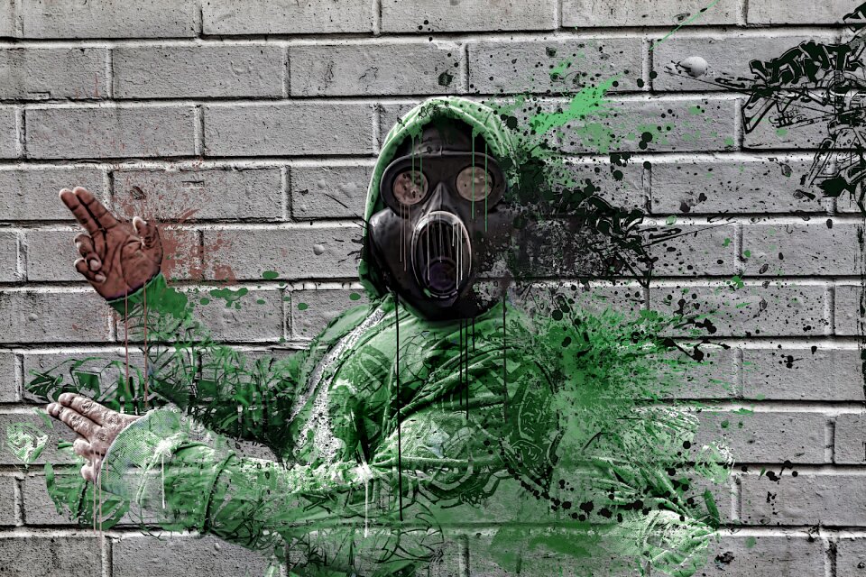 Earth mask pollution