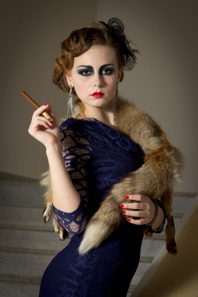 Smoking model photoshoot