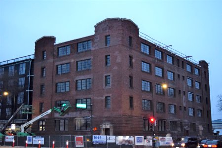 Klueter and Company Wholesale Grocery Warehouse at dusk