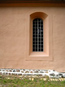 Kirche Dobien -Südfassade Saallicht ostmittig- August 2020