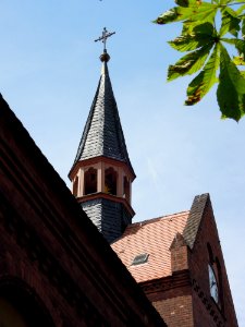 Kirche Dabrun -Turmspitze im Detail- im August 2020