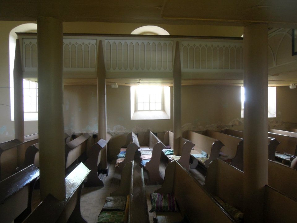 Kirche Dobien -Innenansicht Saal von Nord- August 2020