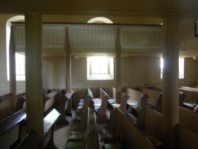 Kirche Dobien -Innenansicht Saal von Nord- August 2020