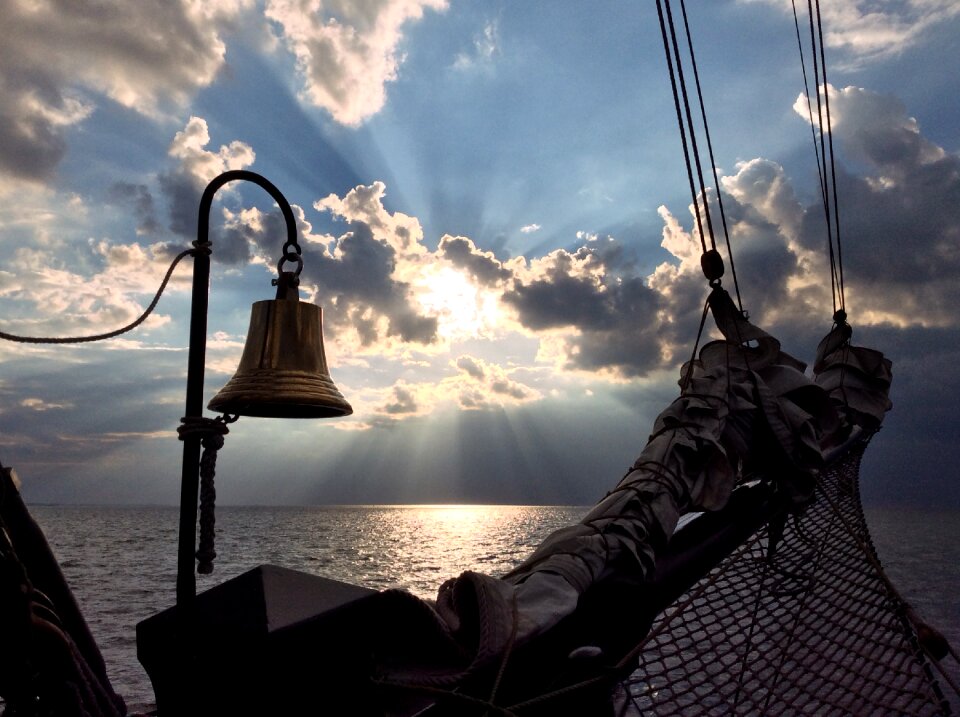 Sailing vessel brass sky