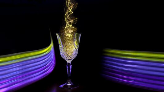 Light painting purple black wine