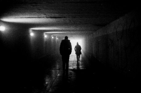 Dark wall tunnel photo