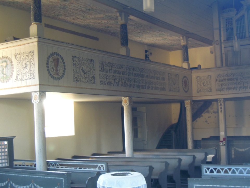 Kirche Grabo bei Straach -Innenansicht Saalempore von Ostnordost- Ende September 2020b