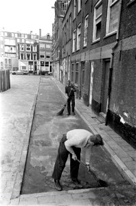 Kinderspeelplaats in Koningsstraat Amsterdam, bijna gereed, Bestanddeelnr 922-8394