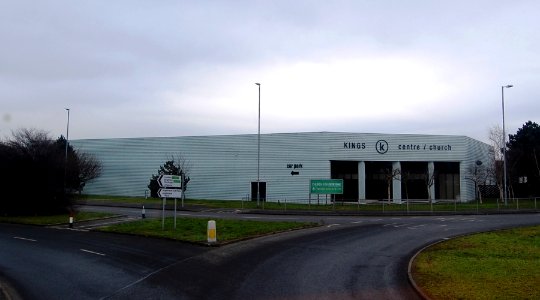 Kings Church, Willingdon Drove-Marshall Roundabout junction, Eastbourne (February 2019) (1)