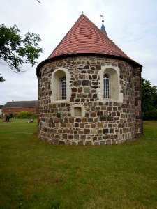 Kirche Gadegast -Ostschluss der Apsis- August 2020