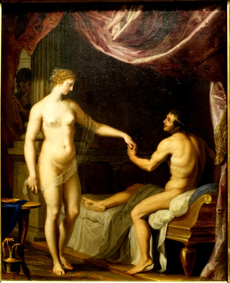 King Candaules shows Gyges his wife Queen Nyssia, by Jacques Stella, c. 1645, oil on canvas - John and Mable Ringling Museum of Art - Sarasota, FL - DSC00619