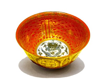 Kinrande-style bowl, Eiraku Hozen, Kyoto, Japan, c. 1830-1850, porcelain, underglaze blue, red enamel, gilding - Montreal Museum of Fine Arts - Montreal, Canada - DSC09523 (retouched)