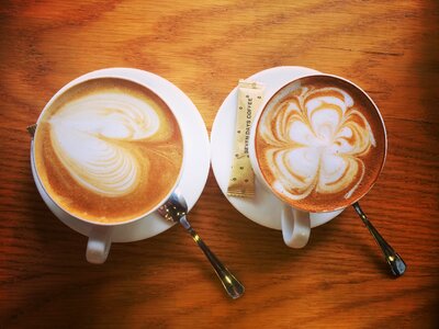 Mocha hot brown coffee