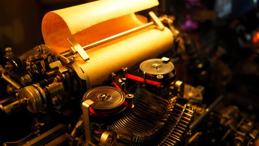 Steampunk typewriter model