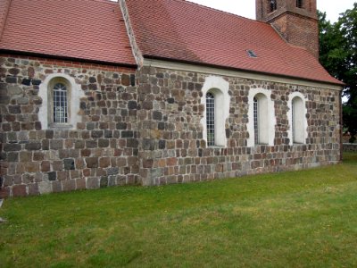 Kirche Gadegast -Nordfassade von Ost- August 2020
