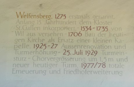 Kirche Welfensberg Geschichte