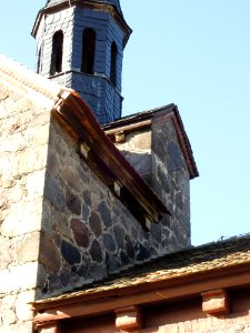 Kirche Klebitz -Turmquader von Südost mit Dachlaterne im Detail- Anfang Oktober 2020