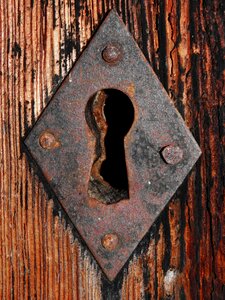 Keyhole lock door photo